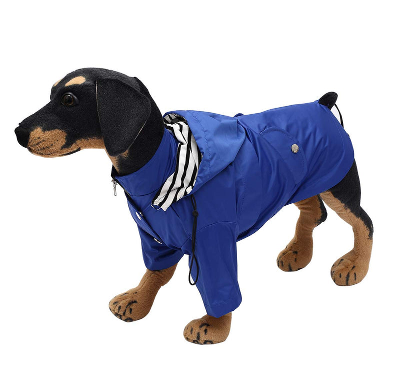 Geyecete Stylish Premium Dog coats - Cold Weather Dog Jacke -Coat Sweater Hoodie Outwear Apparel, Pockets, Rain/Water Resistant, Adjustable Drawstring -Blue-L L Blue - PawsPlanet Australia