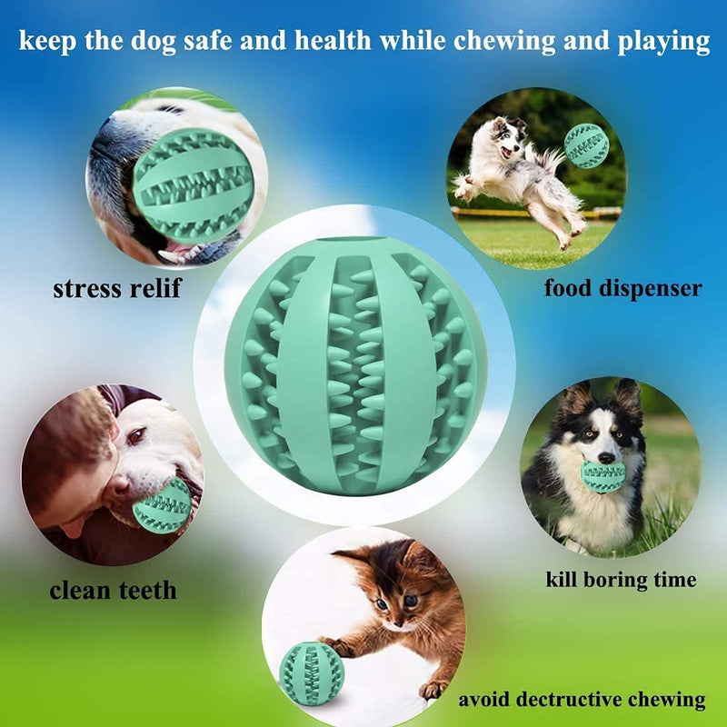 516 Dog Ball Toys Dog Feeder Toy Chew Toys for Dogs IQ Dog Treat Ball Interactive Treat Dispensing Dog Puzzle Toy Rubber Dog Ball Slow Feeding Food Dispensing Dog Toy Reduce Boredom Teething Toy - PawsPlanet Australia