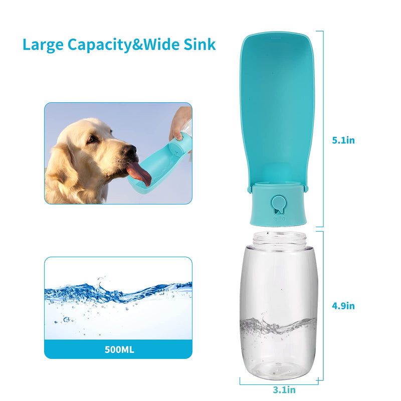 19OZ Large Capacity Foldable Dog Water Bottle Lightweight Portable Dog Water Bowl Dispenser for Small Medium Large Pet Water Bottles for Walking Hiking Travel Leak Proof Water Dispenser for Dog - PawsPlanet Australia