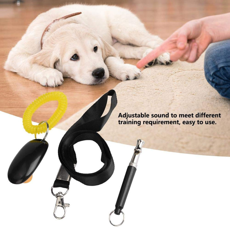 TOPINCN Ultrasonic Dog Training Whistle Pet Training Clicker Free Lanyardadjustable Frequencies Dog Training Set 3Pcs - PawsPlanet Australia