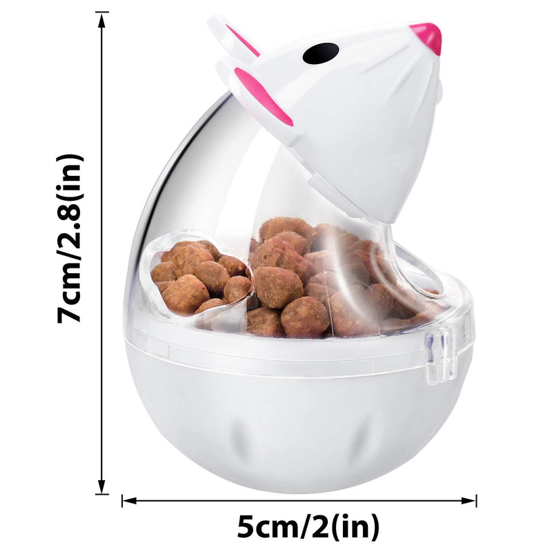 SKYLETY 2 Pieces Interactive Cat Food Feeder Cat Food Ball Mice Food Tumbler Mice Shaped Pet Treat Ball Cat Food Toy Ball Pet Food Feeder - PawsPlanet Australia