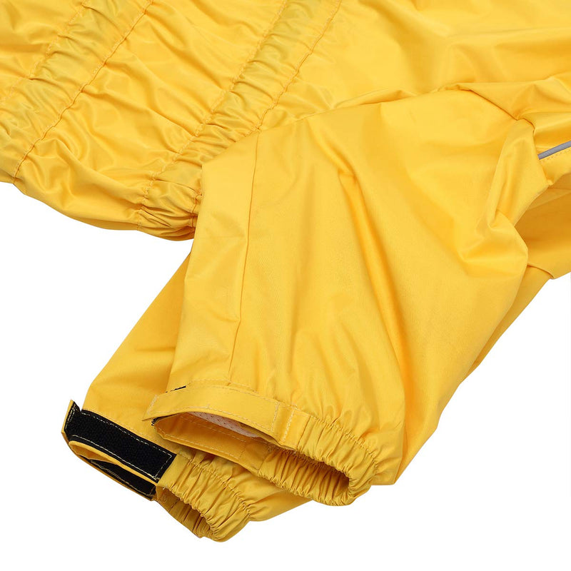 Morezi dog raincoat with high collar waterproof raincoat for dogs reflective four-leg rain gear jumpsuit for puppies small medium pet - Yellow - XL - PawsPlanet Australia