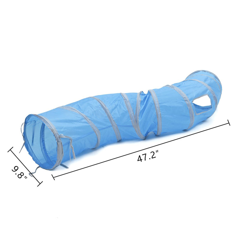 [Australia] - PAWZ Road Cat Toys Collapsible Tunnel for Rabbits, Kittens, Ferrets and Dogs Blue 