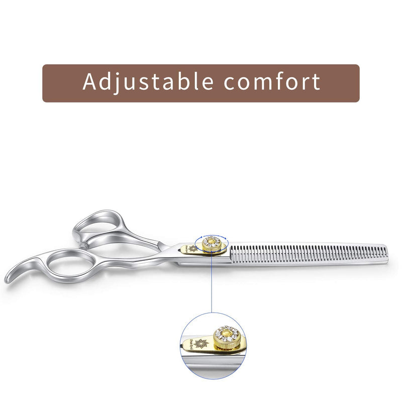 Dream Reach Professional Grooming Scissors Dog Scissors Dog Grooming Scissors Pet Grooming Thinning Scissors Made of Japanese 440C Stainless Steel Thinning/Blending/Texturizing/Layering Scissors (7 Inch Thinning Scissors) A-Thinning Scissors - PawsPlanet Australia