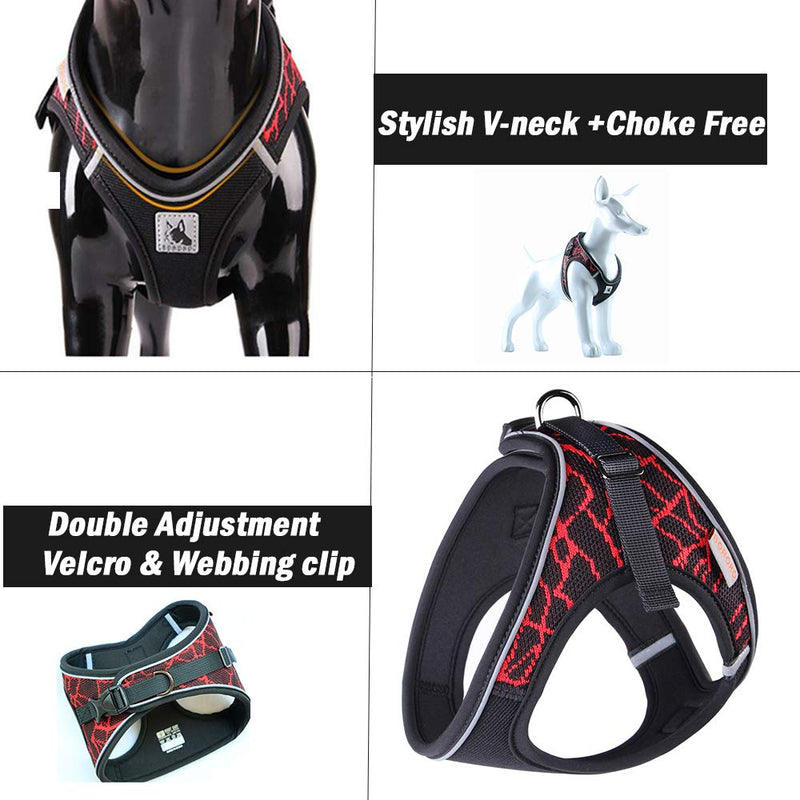 [Australia] - ACKERPET Comfort Step in Dog Harness Easy to Put on Small Dog Harness Choke Free Adjustable Pet Vest No Pull Outdoor Sport Vest Harness Reflective Soft Padded Vest for Small Medium Dogs Puppies L Blue 