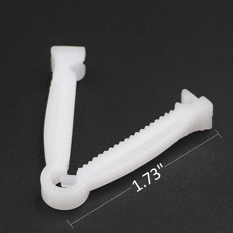 M.Z.A 10pcs Disposable Umbilical Cord Clip Pig Piglet Umbilical Navel Cord Clamp for Pet Animals Lamb Goat Puppy Whelping Kit(10, White) 10 - PawsPlanet Australia