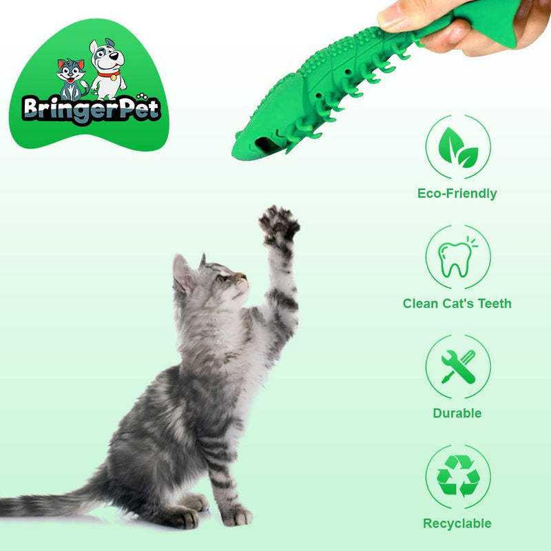 [Australia] - BringerPet Interactive Cat Chew Toy for Kitten - Best Cat Toothbrush – Refillable Catnip Toys for Cats – Durable Cat Toys with Catnip 