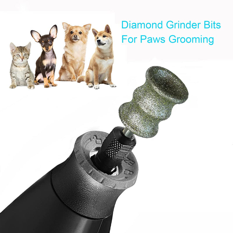 OVATAVO Diamond Rotary Nail Grinder Bits for Dog - Pet Nail Grinder Attachment - Replacement Grinder Wheel for Dog Claw Care - Pet Nail File & Clippers for Dogs Cats & Small Animals Double Large - PawsPlanet Australia