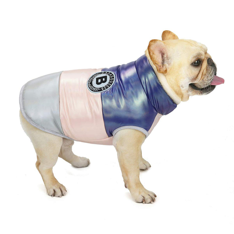 Tineer Pet Bulldog Waterproof Cosy Fleece Lined Jacket Coat, Super Warm Doggie Vest Windproof Winter Puppy Outfit Clothes (XL: Chest: 60cm/23.62'', Pink) XL: Chest: 60cm/23.62'' - PawsPlanet Australia