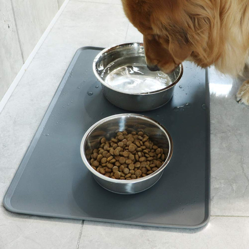 Joytale Stainless Steel Dog Bowl with Rubber Base, Set of 2, Pets Food and Water Non-Slip Bowls for Medium Large Dogs,1900 ML 1900 ML 2 Pack-Gray - PawsPlanet Australia