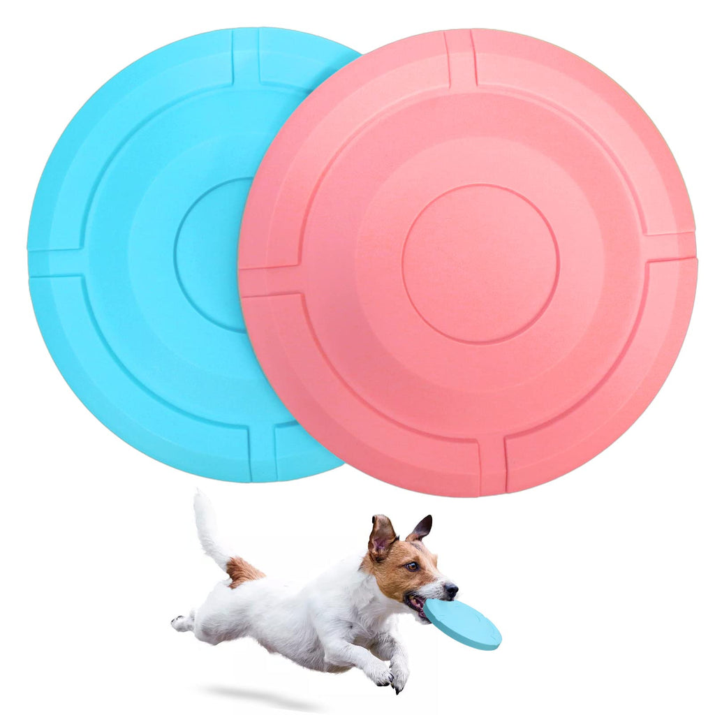 2Pcs Dog Flying Discs for Dog, 8.2" Ultra Dog Frisbees Durable Eco-Friendly Dogs Training Interactive Toys, Lightweight Dog Toy Easy to Throw for Dog Outdoor Gnawing, Fetch, Catch, Pet Training - PawsPlanet Australia