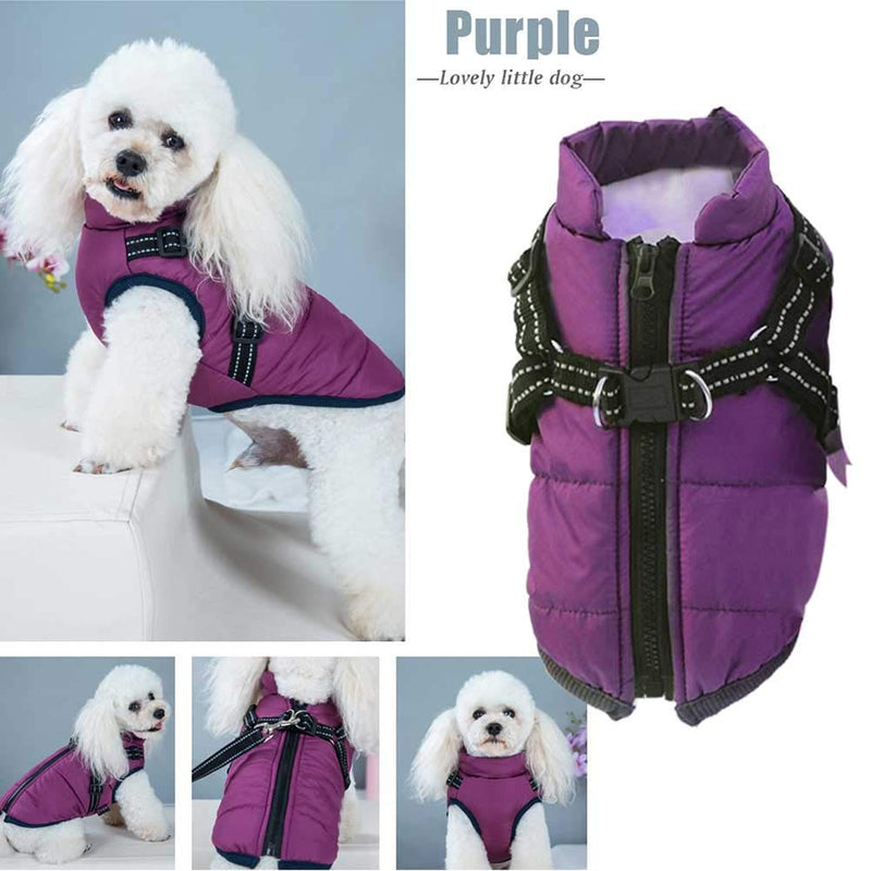 POHOVE Cold Weather Dog Warm Vest Jacket Coat, Winter Clothes Dog Warm Vest Snowproof Jacket Coat Rainproof Fabric M Red - PawsPlanet Australia