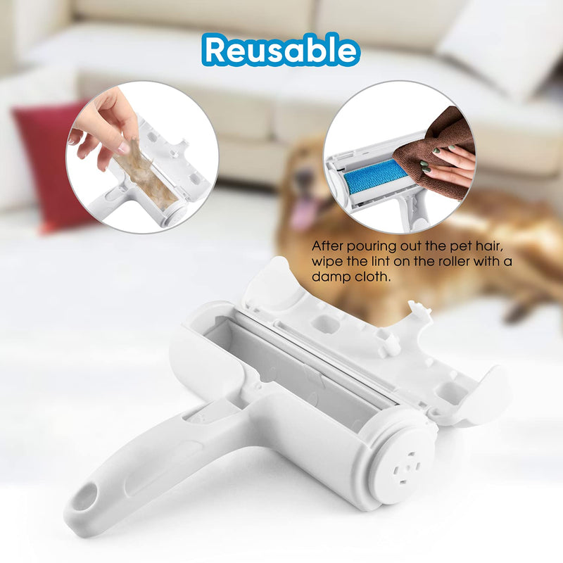 SS SHOVAN Pet Hair Remover, Reusable Lint Hair Remover Roller for Cat Dog, Remove Pet Hair from Furniture, Sofa, Carpet and Bedding, Blue - PawsPlanet Australia