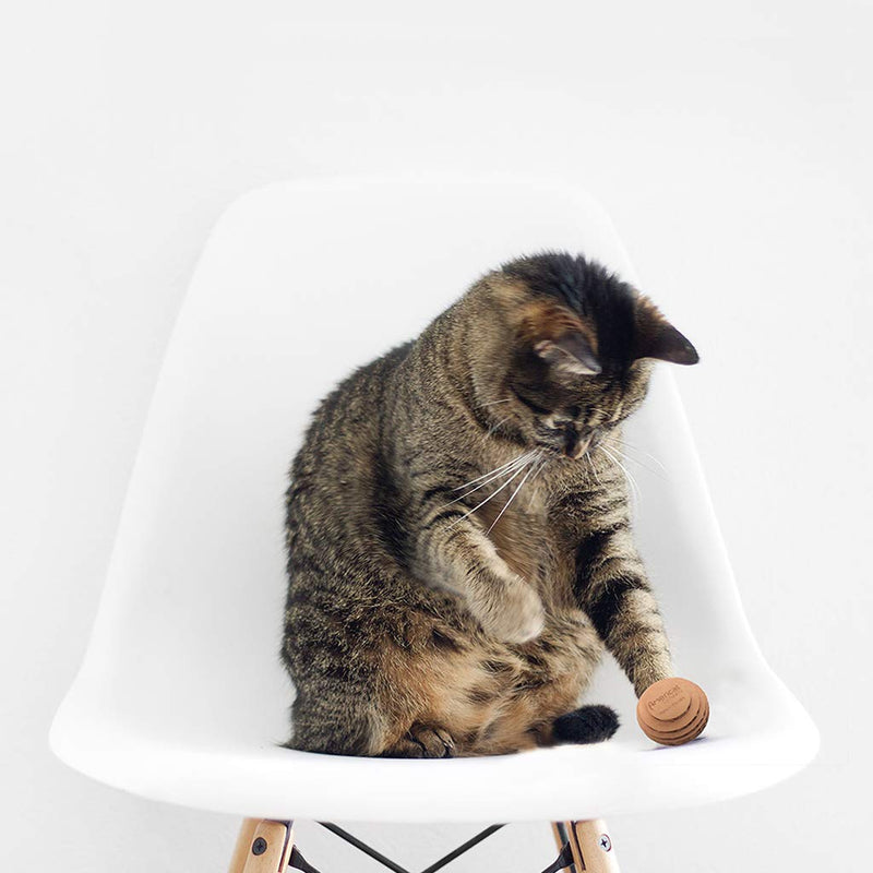 [Australia] - Americat Company Set of 3 Made in The USA Cat Toy Balls – Exercise, Hunt, Chase, Fetch, Bat – Wobble Balls for Independent and Interactive Play Variety Pack 