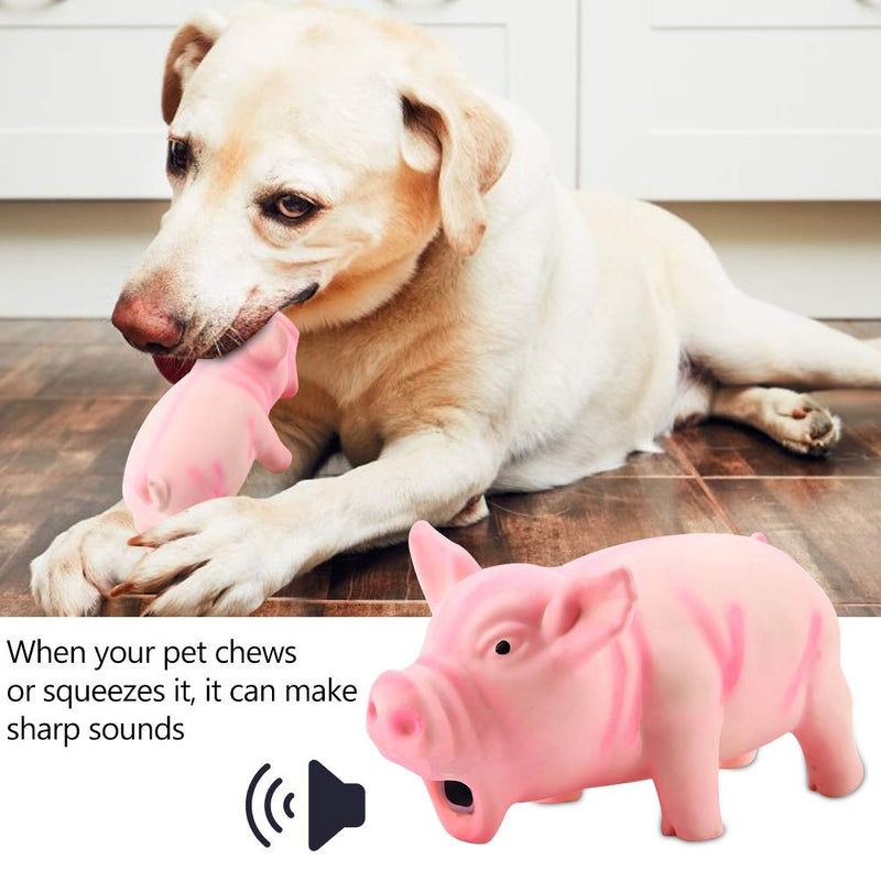 Dog Squeak Toy Cute Pig Grunting Squeak Latex Pet Chew Toys Durable Rubber Training Toy Gift Toy for Puppy Dogs(Pink) Pink - PawsPlanet Australia