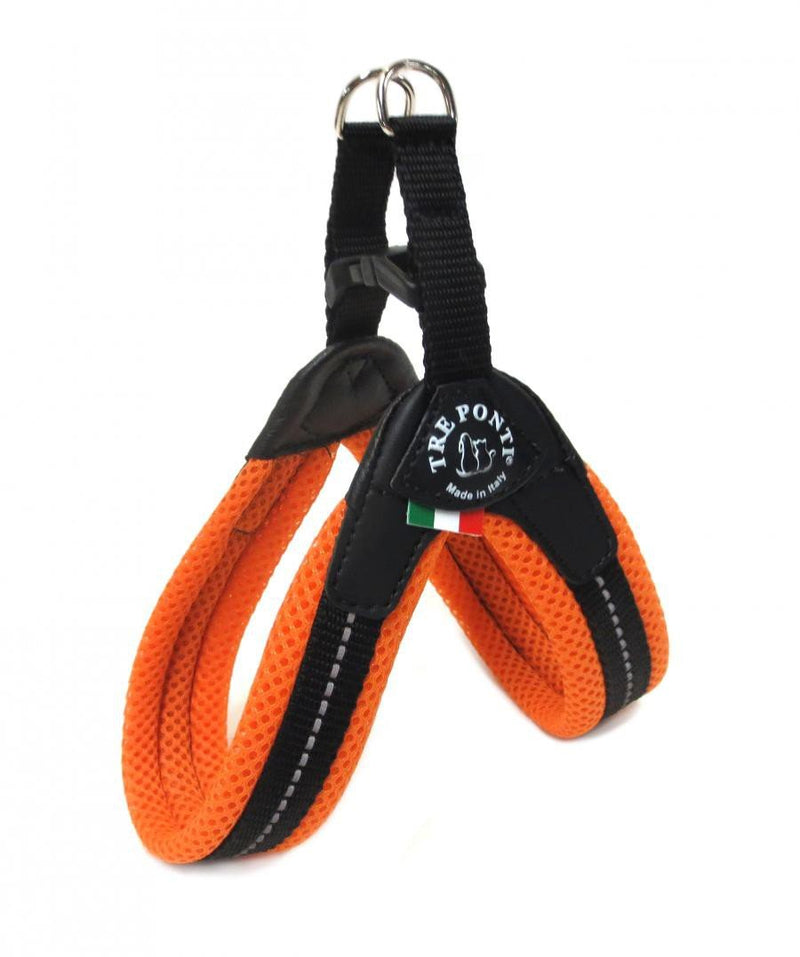 Tre Ponti Easy Fit Mesh Fix Neon Dog Harness, Size 4, Orange - PawsPlanet Australia