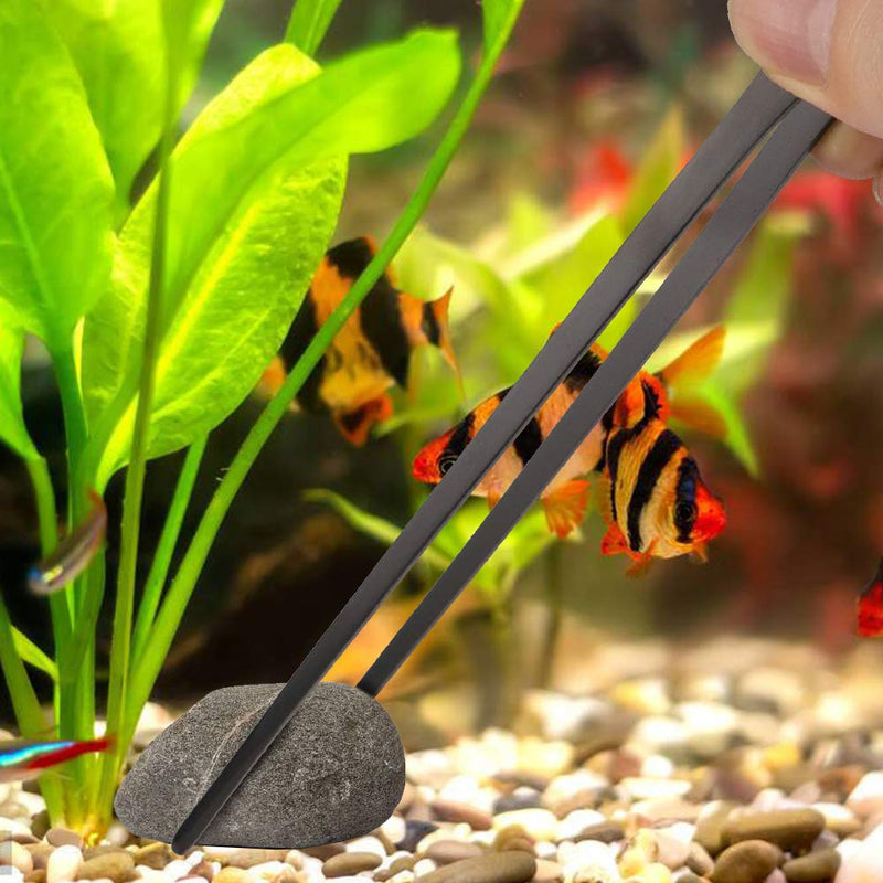 [Australia] - zhuohua Aquarium Aquascape Plant Tools Kits,Including Stainless Steel Black Aquarium Scissor Tweezers Spatula Tool and Flexible Pipe Cleaner with Stainless Steel Long Tube Cleaning Brush 