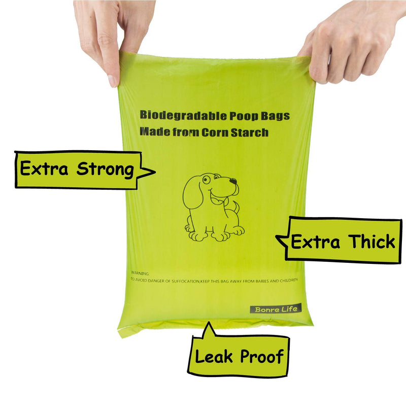 Bonre Life-Dog Poop Bags-540 BioBags,Super Strong,Extra Thick,Leak Proof Dog Waste Bags Made from Corn Starch,Biodegradable Dog Poo Bags 540 Bags - PawsPlanet Australia