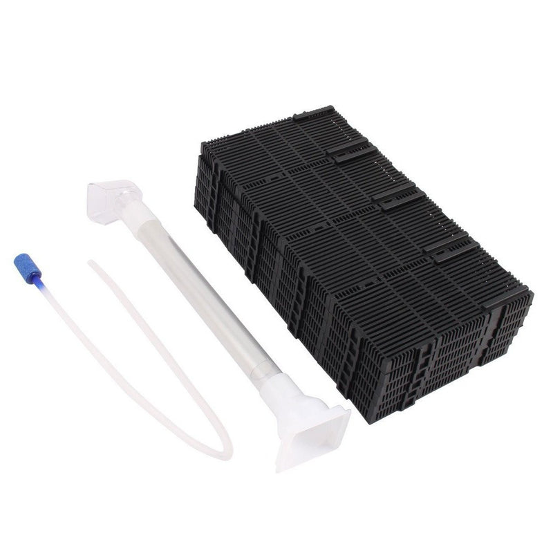 [Australia] - XMHF Aquarium Fish Tank Undergravel Plastic Filter Board Air Tube 28pcs Black 