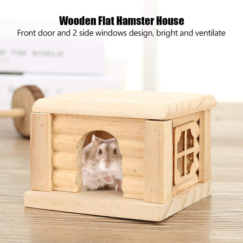 Weikeya Hamster House Wooden Rat Hut Cage Detachable Top Made of Wood Suitable for Small Pet Toys - PawsPlanet Australia