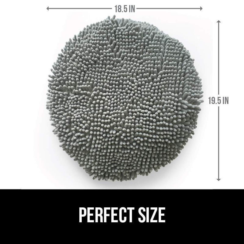 Gorilla Grip Chenille Bath Rug and Toilet Lid Cover, Both in Gray Color, Bath Rug Size 30x20, Toilet Lid Cover Size 19.5x18.5, Both Machine Washable, 2 Item Bundle - PawsPlanet Australia