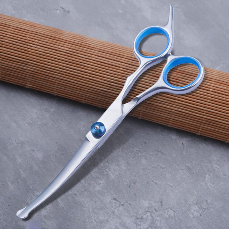 melebellot Pet Grooming Scissors and Grooming Combs, Grooming Scissors for Dogs, Cat Grooming Scissors, Dog Grooming Scissors, with Round Safety Tip, Stainless Steel Pet Grooming Tool for Home (Silver) - PawsPlanet Australia