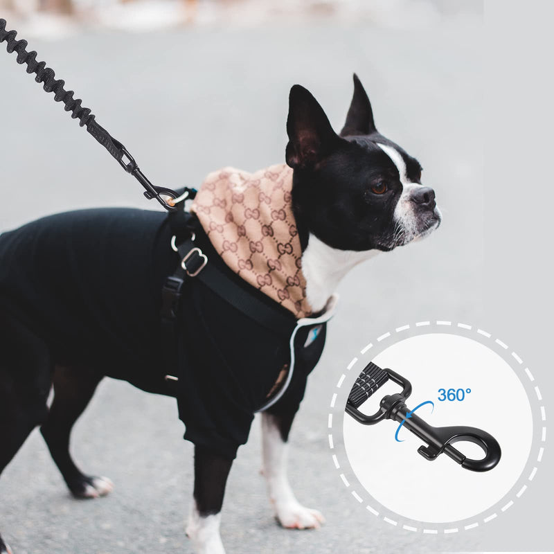 Snocyo jogging leash for dogs, jogging dog leash for medium and large dogs, elastic and reflective dog leash, retractable leash with double handle and waist belt for one dog, black and blue - PawsPlanet Australia