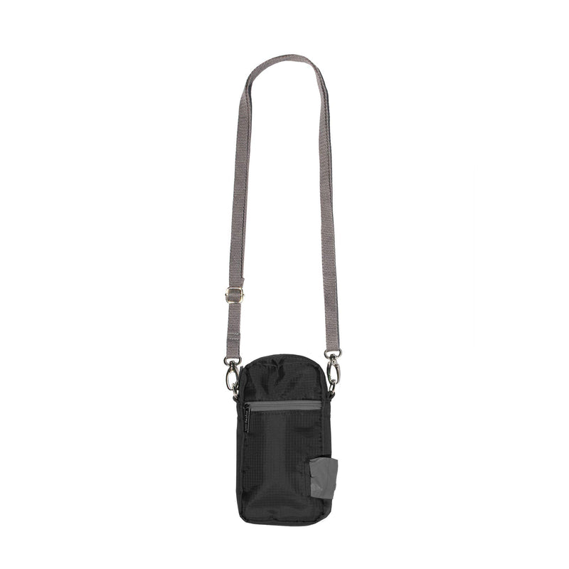 [Australia] - Doggie Walk Bags Dog Treat Pouch for Training, Cross Body Bag Poop Bag Holder for Dog Walking, Adjustable Strap with Clips, Large Pockets for Phone, Treats, Waste Bags Black 