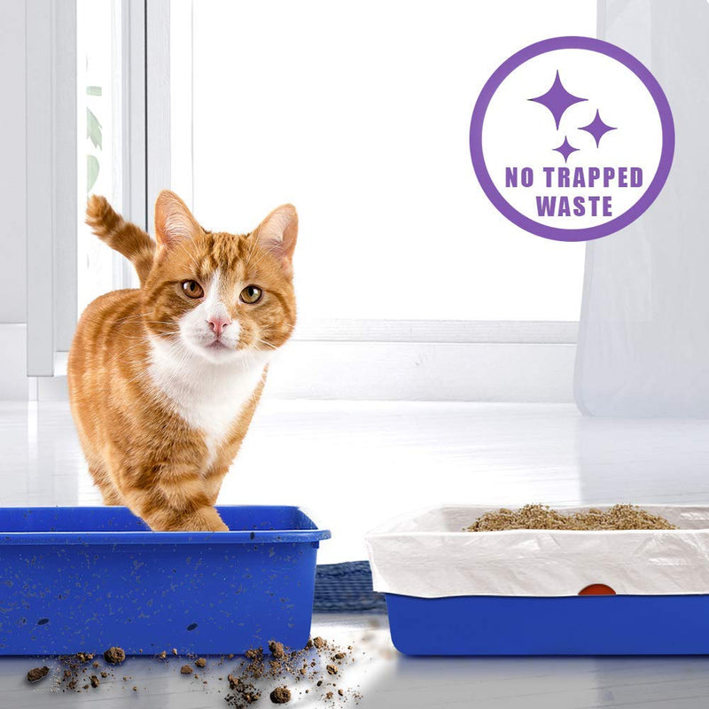 Alfapet cat Litter Box Liners Extra Large-1 Box- Heavy Duty 2 mil Thick Plastic, Clever Drawstring Liner for Easy Disposal- Flat Bottom for Easy, Secure Placement in Kitty Pan-Disposable - PawsPlanet Australia