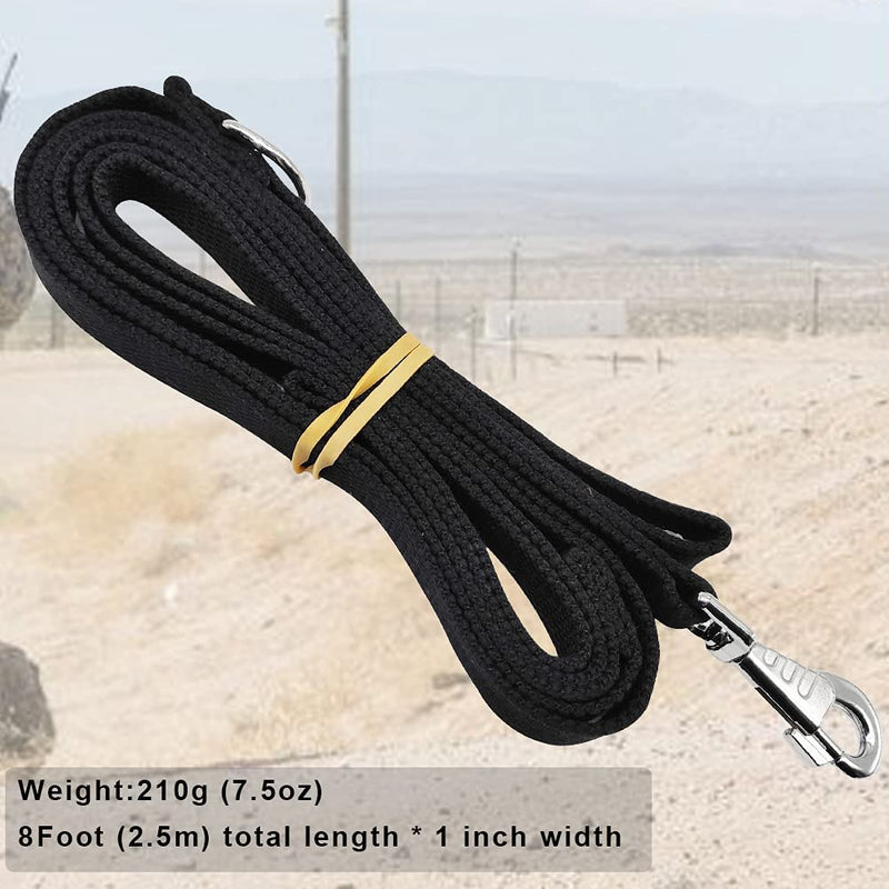 Hoanan 8ft Double Handle Traffic Dog Leash, Heavy Duty Tactical Dog Leash, Nylon Dog Training Leash with 2 Traffic Control Handle for Medium Large Breed Dogs black - PawsPlanet Australia