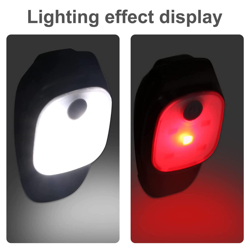 Nizirioo LED clip running light jogging: 2 pieces reflective USB rechargeable clip lamp, clip-on running light for joggers, mini head lamp for outdoor running, jogging, dog walking, fishing, camping - PawsPlanet Australia