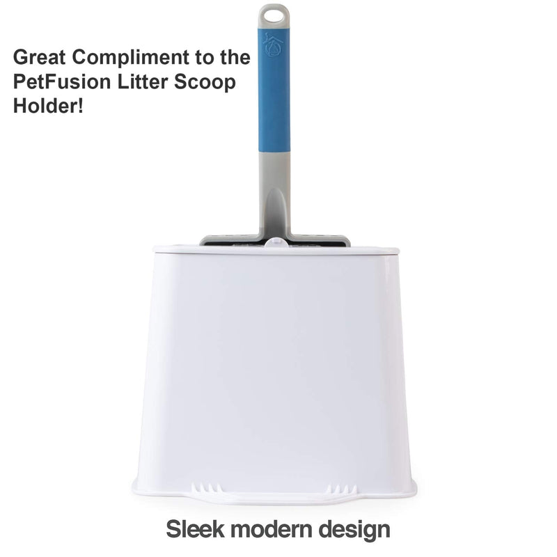 PetFusion QuickScoop Large Cat Litter Scoop or 2-in-1 Universal Litter Scoop Holder (ABS Plastic Litter Scoop, Flat Leading Edge & Non-Stick Coating) Hands-Free Holder for Most Standard Litter Scoops - PawsPlanet Australia