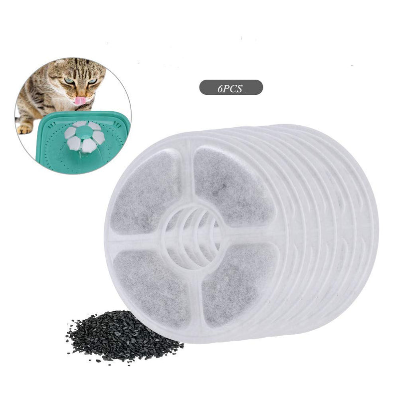 Sonew Cats Water Fountain Replacement Carbon Filter, 6 Pack Filter for 2L Pet Flower Fountain Keep your pets healthy - PawsPlanet Australia