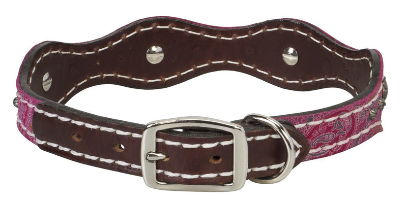 [Australia] - Weaver Leather Vintage Paisley Collar 3/4" x 15" Pink 