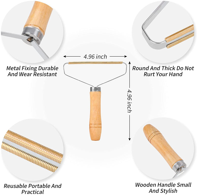 MOECSHSY Portable Lint Remover - Carpet Scraper, Lint Cleaner, Pet Hair Remover, Clothes Fuzz Shaver, Reusable Double Sided Lint Remover Easy to Removing Lint Pet Hair Dust in Clothes and Furniture 1 PACK - PawsPlanet Australia
