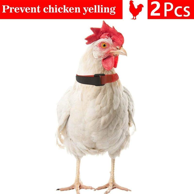 KOSTOO 2 Pack No Crow Rooster Collar, Chicken Collar Anti-Hook Noise Free Neckband Neck Belt for Roosters - Prevent Chickens from Screaming, Disturbing Neighbors (2 Pack Upgrade) 2 Pack Upgrade - PawsPlanet Australia