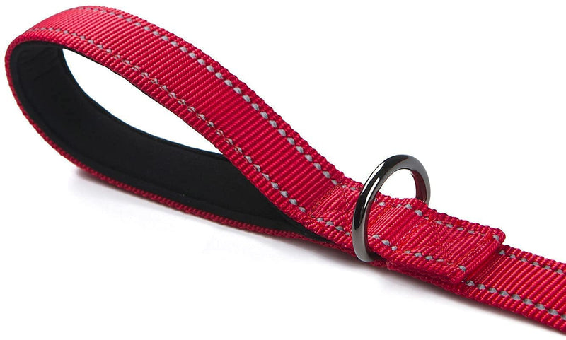 CHENEDY 6ft Dog Leash ，Heavy Duty Dog Leasfor Padded Handles,Double Handle Dog Leash, Reflective Training Lead, Durable Traffic Leashes Perfect for Large Medium or Small Dog black - PawsPlanet Australia