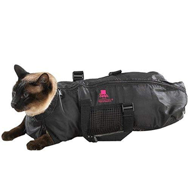 Top Performance Cat Grooming Bag, Durable and Versatile Bags Designed to Keep Cats Safe During Grooming and/or Bathing, Size M, Black Medium - PawsPlanet Australia