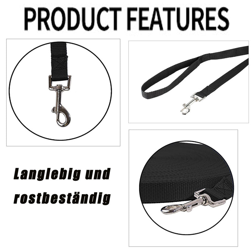 Tow line 5 m, tow line for large dogs, dog leash 5 m adjustable, dog tow lines with storage bag & handle, non-slip and robust training lead for small to large dogs - PawsPlanet Australia