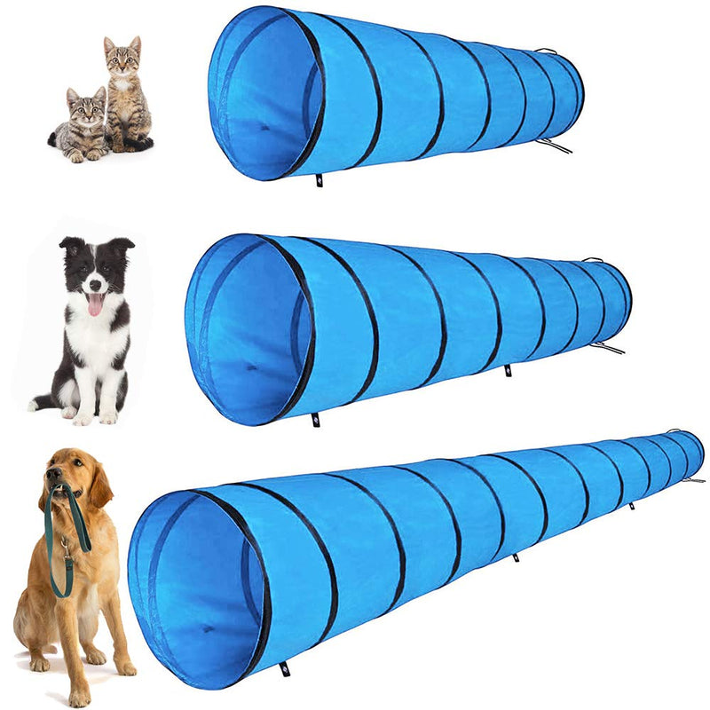 MelkTemn Dog Agility Tunnel - Pet Dog Agility Equipment - Dog Agility Training Tunnel Game for Pet Dog Outdoor Games Training,Obedience,Rehabilitation with Pegs & Carry Bag - PawsPlanet Australia
