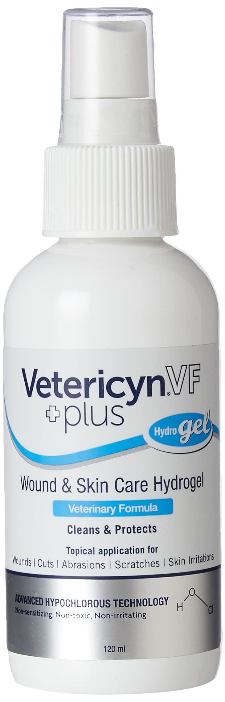 Vetericyn Plus VF Wound and Skin Care Hydrogel, 120 ml & Wound and Skincare - Liquid Spray - 89ml 120 ml (Pack of 1) + Wound and Skincare - Liquid Spray - 89ml - PawsPlanet Australia