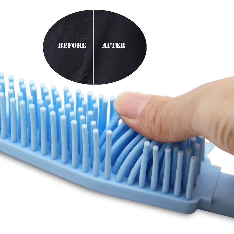 N\A 2 Pack Rubber Pet Hair Remover Brush 2 in 1 Multi-Use Dog Brush Pet Hair & Lint Remove Brush for Carpets Car Furniture Leather - PawsPlanet Australia