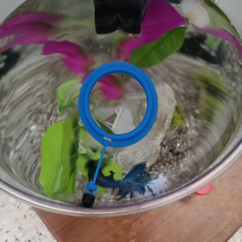 1 Pcs Fish Feeding Ring Floating Food Feeder Circle with Suction Cup Easy to Install Aquarium Round - PawsPlanet Australia