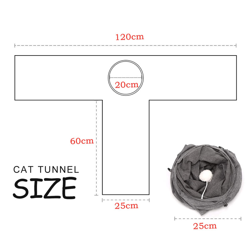 Ownpets Cat tunnel, Oxford Cat Cube 3-Way Tunnels Extra Long & Collapsible Cat Tube Tunnel, Cat Tunnels and Tubes for Indoors Cat, Puppy, Rabbit, Kitten, and Mongoose - PawsPlanet Australia
