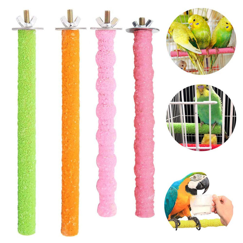 EIKLNN 4 Pieces Budgie Perches for Cage, Cockatiel Perch Stand, Parrot Perches, Bird Grinding Paw Toys, for Budgie Lovebirds Conures Small Birds Cockatiels Parakeets Parrots - PawsPlanet Australia