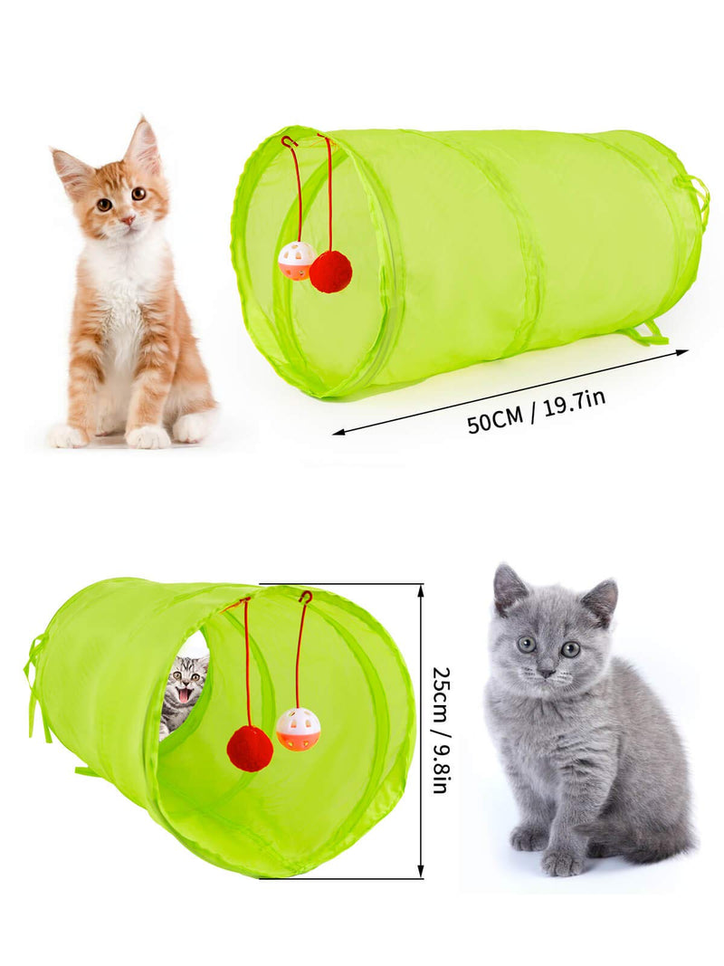 Anka Cat Toys, 21pcs Kitten Toys, Cat Toys for Indoor Cats, Cat Tunnel cat Toys for Indoor Cats Interactive, Mouse Toys Feather Teaser Wand Fish Fluffy Mouse Mice Balls for Kitty and Cats - PawsPlanet Australia