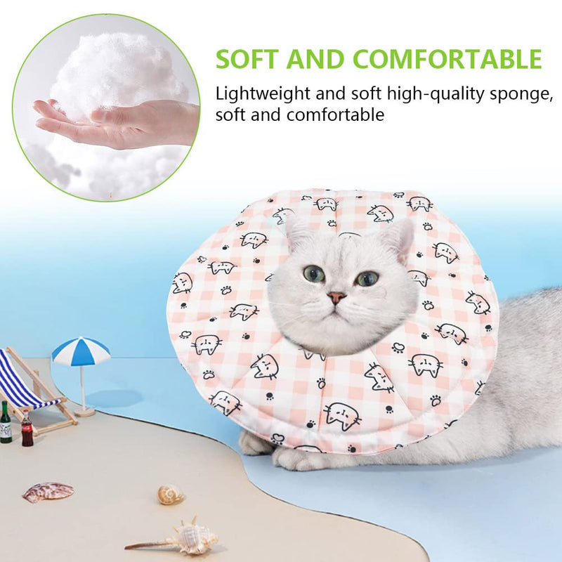 Cat Neck Collar Protective Collar Soft Collar for Cats Leak Protection for Cats Adjustable Protective Collar for Cats After Surgery and Injuries (Size S) - PawsPlanet Australia