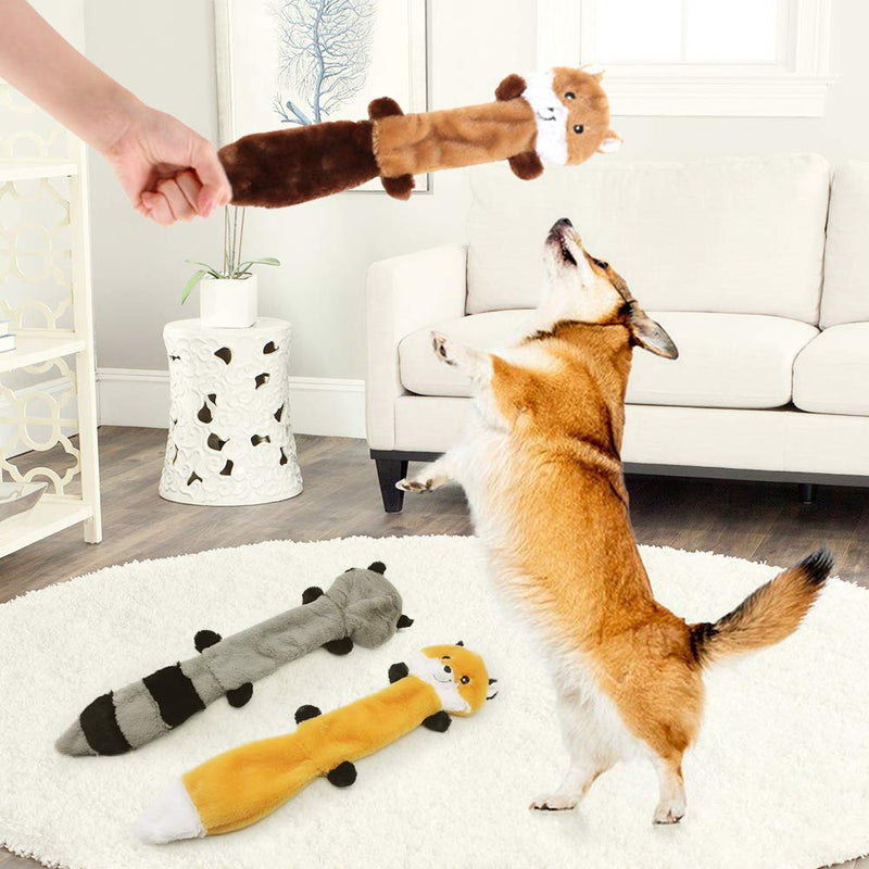 Dog Squeaky Toys,3 Pack Durable Interactive Pet Toys Crinkle Dog Toy No Stuffing Animals Dog Plush Toy Dog Chew Toy for Small Midum Dogs 3pcs - PawsPlanet Australia