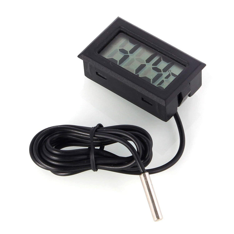 WINGONEER 3Pcs Digital LCD Thermometer Temperature Monitor with External Probe For Fridge Freezer Refrigerator Aquarium -Black - PawsPlanet Australia