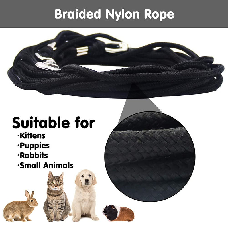 OFPUPPY Long Cat Leash - 15/20/26 FT Escape Proof Walking Long Leash for Yard, Safe & Durable Outdoor Training Leash, Braided Nylon Rope, for Kittens/Puppies/Rabbits/Small Animals 15FT - PawsPlanet Australia